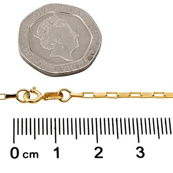 9ct gold 2g 16 inch paperlink Chain